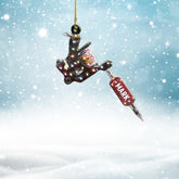 Intenprints Personalized Tattoo Machine, Keychain, Christmas Ornament, Window Ornament, Christmas Tree Decorations, Tattoo Shop Decorations, Gift for Tattoo Artist (Style 3)