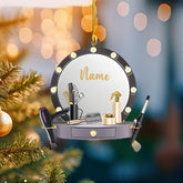 Personalized Hairstylist Christmas Ornament, Hairdresser Barber Xmas Ornament 2D Printed Acrylic Shape Barber Shop Christmas Decoration, for Hairdresser, Hair Stylist (1, HS2)