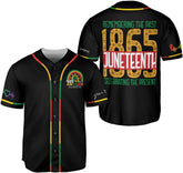 Leprints Personalized Juneteenth 1865 Freedom Baseball Jersey for Men Women Black History Month Pride Flag Apparel African