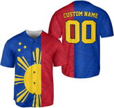 Personalized Philippines Baseball Jersey, Filipino Flag Baseball Jersey, Philippines Shirts, Philippines Flag Shirt