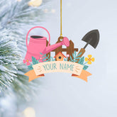 MAPrints Personalized Christmas Garden Uniforms and Tools Ornament, Gardener Stuff Ornament, Gardening Tool Acrylic 2D Flat Hanging Ornaments for Christmas, Ornament Tree Hanging Decorations (GD 3)