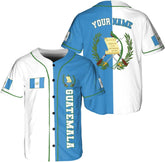 Personalized Name Guatemala Baseball Jersey Shirt Guatemala Camisas Guatemalan Pride T-Shirt Guatemala 3D Shirts