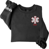 Brevnex Custom EMT EMS Embroidered Sweatshirt Paramedic Hoodie Emergency Medical Technician Uniform T-Shirts for Men Women