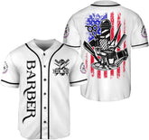 AOVL Personalized Barber Baseball Jersey Barber Shop Shirt Barber Gift Men Barber Professional Baseball Jerseys Hair Stylist