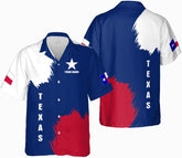 Personalized Texas Shirts for Men, Texas Map Flag Flower Hawaiian, Button Sleeve Pride Dallas Houston, Don't Mess with Texas