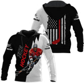 MAPrints Personalized Name Hockey Hoodies 3D, Hockey Hoodies Sweatshirt For Unisex, Hockey Sport Hoodie Uniform For Team