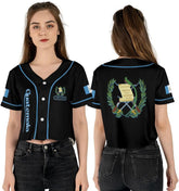 Personalized Guatemala Baseball Jersey Croptop Shirt, Guatemalan Flag Jersey, Guatemala Jersey for Women Jersey Pride