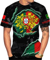 Rivelus Personalized Portugal Shirt 3D, Portuguese Shirt for Men and Wonen, Portugal Soccer Tshirt, Portuguese Gifts S-5XL