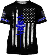 Personalized Emergency Medical Technician EMT T Shirt 3D Unisex 3D All Over Printed Sportwear, T Shirt for Men Women Adult Full Size S-5XL TS32 Multicolor