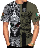 Mostefy Personalized Name Mexican Shirts for Men, Customized Mexico Shirts for Men, Mexico Shirts for Women, Aztec Shirts for Men, Aztec Shirts for Women Mexico Shirt Eagle Flag Mexican TS71