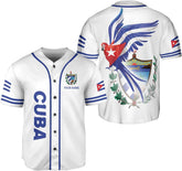 AOVL Personalized Cuba Baseball Jersey Shirt Cuba Flag Jersey Cuban Jersey for Men and Women Jersey Cuban Cuba Flag Shirt