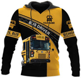HomeDesign Personalized School Bus Driver Hoodie Yellow Bus Driver Hoodies School Bus Driver Sweaters Shirts Men & Women