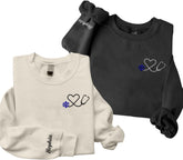 Suseaz EMT Personalized Embroidered Sweatshirt Emergency Medical Technician 911 Hoodie EMS Heart Thin White Line