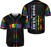 AOVL Personalized LGBT Pride Baseball Jersey Pride Hand LGBT Flag Jersey Rainbow Les Gay Shirts LGBT Pride Month Jerseys