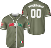RoyalBro Personalized Mexico Baseball Jersey, Mexican Jersey for Men & Women, Mexican Flag Jersey, Mexico Shirt Camisas