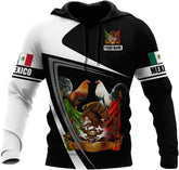 Personalized Name Mexican Hoodie 3D, Customized Mexico Hoodies for Men & Women