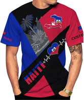 Mostprints Personalized Haiti Shirt 3D, Haitians Flag Pride Shirt, Haiti Shirts for Men & Women, Haitian Pride Tshirt 1