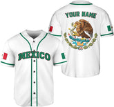AOVL Custom Mexico Baseball Jersey for Men Women Eagle Flag Mexico Shirt Personalized Mexicano Mexico Jerseys Camisa 3D
