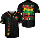 Leprints Personalized Juneteenth 1865 Freedom Baseball Jersey for Men Women Black History Month Pride Flag Apparel African