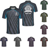 Custom Darts Polo Shirts for Men Women Personalized Team Jersey with Name Funny Game Eagle Flag Gifts 3D Dart Lover Sport