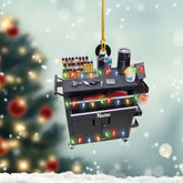 Intenprints Personalized Tattoo Machine, Keychain, Christmas Ornament, Window Ornament, Christmas Tree Decorations, Tattoo Shop Decorations, Gift for Tattoo Artist (Style 5)