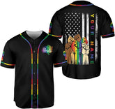 AOVL Personalized LGBT Pride Baseball Jersey Pride Hand LGBT Flag Jersey Rainbow Les Gay Shirts LGBT Pride Month Jerseys