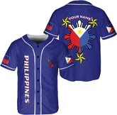 Custom Filipino Flag Jersey - Men's Baseball Jersey