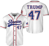 Custom Trump Jersey for Men Trump 2024 American Flag T-Shirt Trump 47 Adult Baseball Jersey Funny Pro Trump 2024 Patriotic