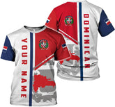 MoonArt Personalized Dominican Republic Shirts 3D, Republica Dominicana Tshirt, Gift Dominican Republic Flag Proud T Shirt