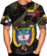 Mostprints Personalized Colombia Shirt 3D, Custom Colombia Flag Shirts for Men Women, Colombian Pride T-Shirt, Unisex Shirt