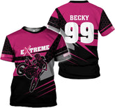 Personalized Vintage Motorcycle t-Shirts, Motorbike Clothing 3D for Women, Moto Shirts for Women, Racing Motorbikes for Girl