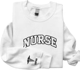 AOVL Personalized Embroidered Nurse Sweatshirt Women Nurse Sweatshirt Embroidered Sweatshirt For Nurse Nurse Shirts Gift