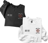 Custom Embroidered Firefighter T-Shirt Sweatshirt Hoodie Personalized Department Name Thin Red Line Flag Fireman Men Women