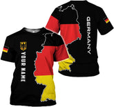 Artparel Personalized Germany Shirt 3D Germany Shirts German Flag Shirt Gift Deutschland Shirt Germany Eagle T-Shirt S-5XL