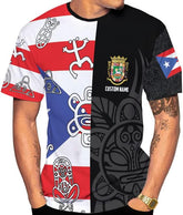 Woseprints Personalized Name Puerto Rico 3D Shirt, Puerto Rico Flag T-Shirt for Men & Women