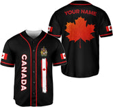 Parvii Personalized Canada Baseball Jersey, Canada Shirts for Men & Women, Canada Flag Maple Leaf Jersey Canadian Gift Shirt