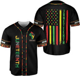 Leprints Personalized Juneteenth 1865 Freedom Baseball Jersey for Men Women Black History Month Pride Flag Apparel African