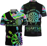 Personalized Name Dart 3D Polo Shirt, Dart Shirts, Mens Dart Shirts, Funny Dart Tshirts, Dart Team Shirts Gifts (Dart 8)