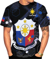Ligthuy Personalized Name Philippines Shirts 3D, Filipino Flag Pride Shirt Philippines Shirt Flag Tshirt for Men Women S-5XL