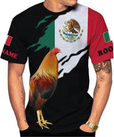 Mostefy Personalized Name Mexican Shirts for Men, Rooster Mexico Shirts for Men, Mexico Shirt Eagle Flag Mexican Eagle 1