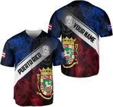 RoyalBro Personalized Puerto Rico Baseball Shirt - Custom Team Name, Puerto Rican Baseball Jersey for Men
