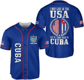 MAPrints Personalized Name Cuba Baseball Jersey Shirt, Republic of Cuba Flag Pride Jersey, Cuban Jersey Camisa for Men &Women