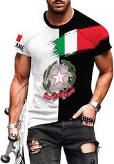 Personalized Name Italy Shirt 3D All Over Print, Italia T-Shirt, Roma Shirt, Italy Flag Pride Camisa for Italian (ITA 1)