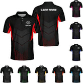 Custom Archery Polo Shirts Men Personalized Name Team Apparel 3D Bow Arrow Design Short Sleeve Gifts for Archer Enthusiasts