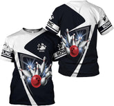 Pretyprints Personalized Bowling Shirt - Custom Bowling Gift for Women & Men