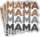 (3Pcs) Mama Mama Mama Sticker, Mama Vinyl Decal, Mama Cheetah Print Sticker, Mama Accessories, Great Gifts for Mom - Stickers for Laptop Water Bottle Phone Car Window Helmet 3"