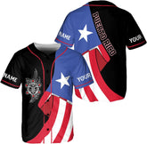 Mostefy Personalized Puerto Rico Baseball Shirt, Customized Team Name Puerto Rican Baseball Jersey for Men and Women S-5XL
