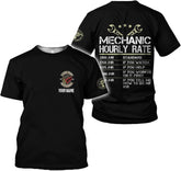 Personalized American Mechanic Shirt Custom Name Mechanic Shirts Tool Box Mechanic Garage Unisex 3D All Over Printed T Shirt