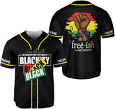 Leprints Personalized Juneteenth 1865 Freedom Baseball Jersey for Men Women Black History Month Pride Flag Apparel African