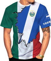 Personalized El Salvador Shirt Custom Camiseta de El Salvador Flag Shirt Men, Women Salvadorans Pride El Salvadoreña Tshirt (HD437)